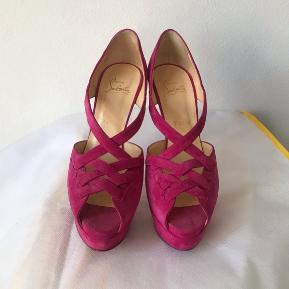 Christian Louboutin pink fuschia heels size 9 - Picture 1 of 4